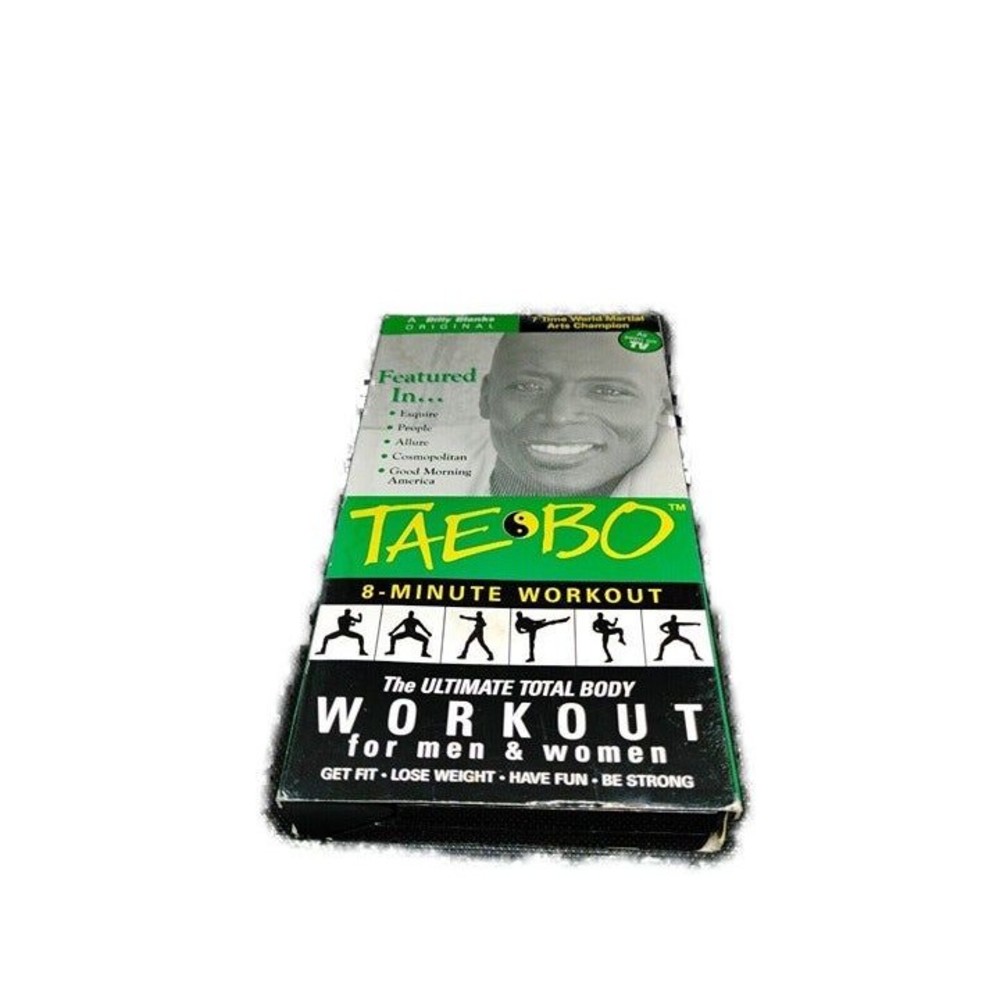 Original Billy Blanks Tae Bo Workout 2 Pack (VHS, 1998) Grade D Case Good VHS